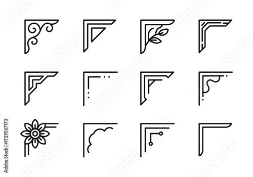 Vector Decorative Corner Frame Collection