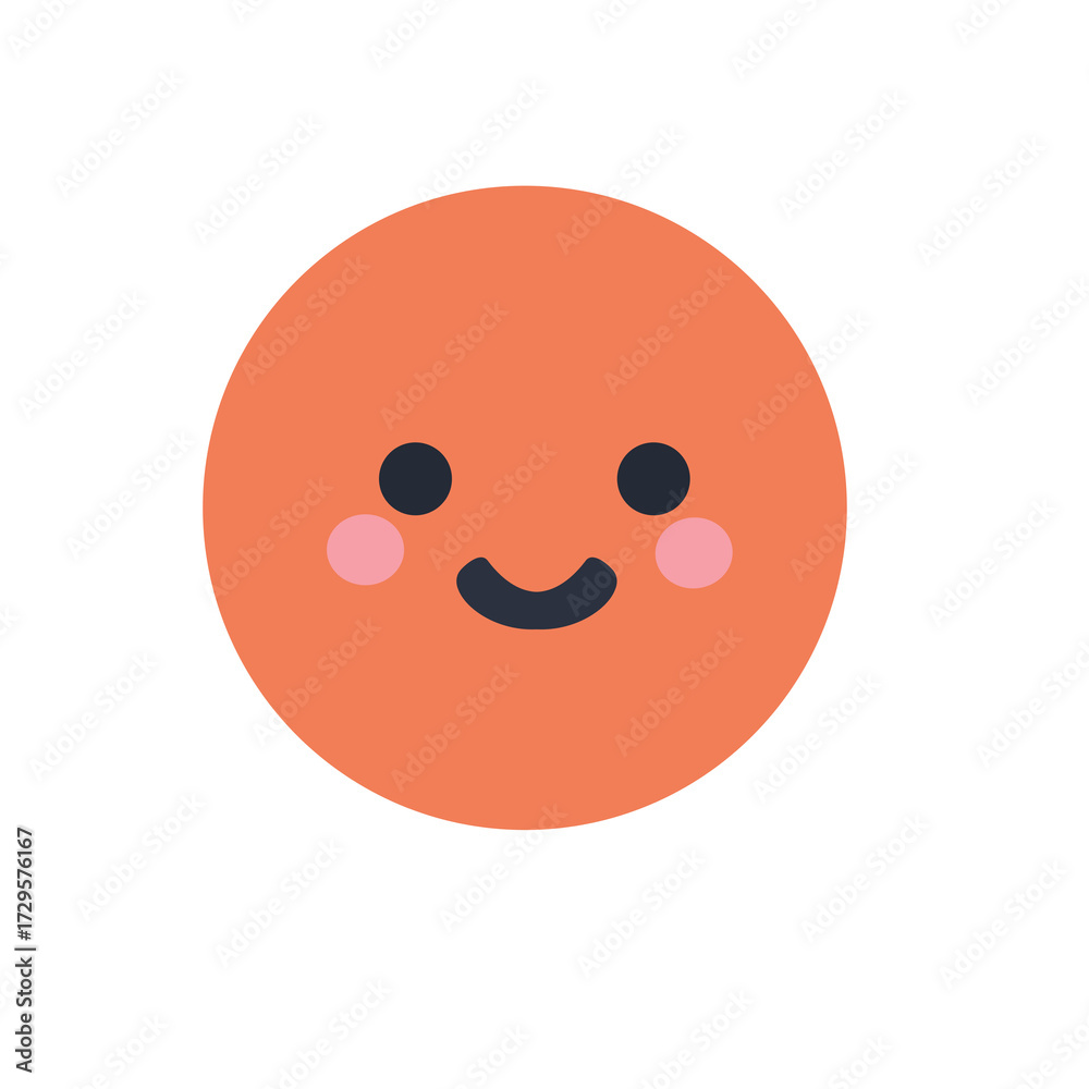 Fototapeta premium Vector cartoon face cute