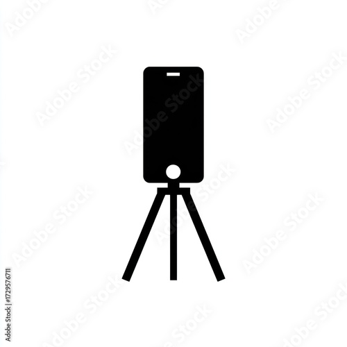 Smartphone on tripod icon