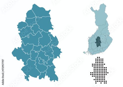 Set maps of Central Finland province
