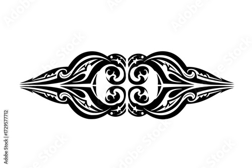 Polynesian Body Style Tattoo Ornament: Tribal, Maori, Hawaiian, Samoan, Ethnic, Abstract, Design, Culture, Seamless Pattern.