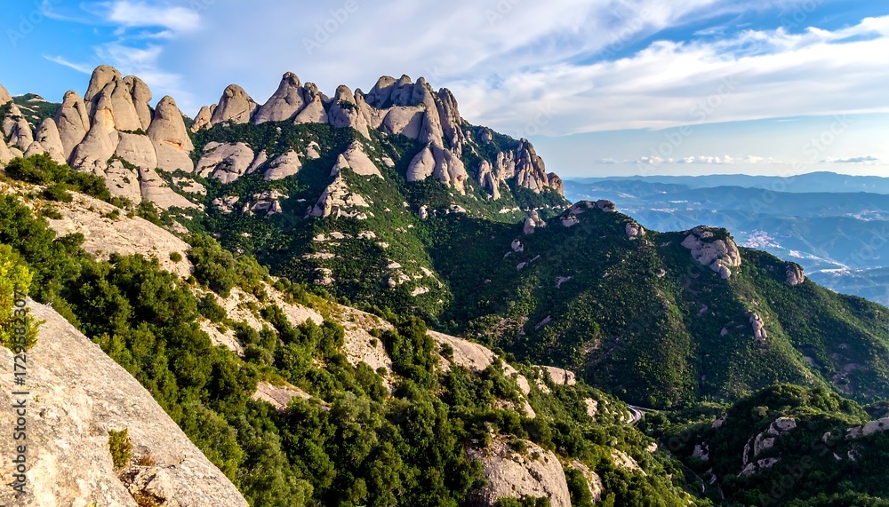 Naklejka premium Mountain range panorama