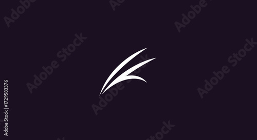 Abstract white stylized grass blades design.