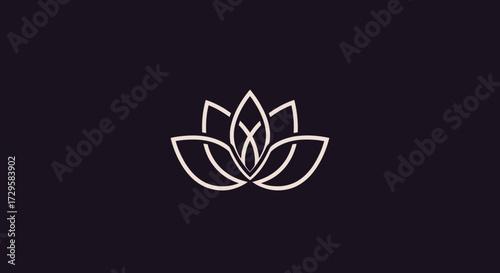 Elegant White Lotus Flower Symbol for Wellness and Spirituality.