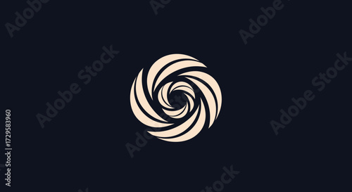 Abstract swirling circular pattern design.