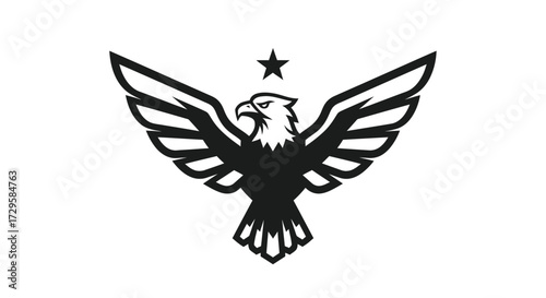 Eagle Emblem with Star: Symbol of Freedom and American Spirit.