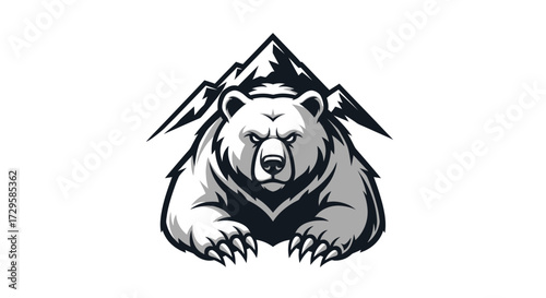 Powerful Grizzly Bear with Sharp Claws.