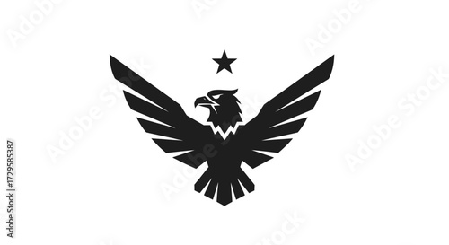 Powerful soaring eagle emblem focused on strength and freedom a symbol of national pride and ambition.