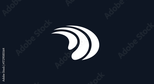 Abstract design elegant modern dynamic flowing logo.