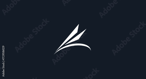 Elegant abstract letter A logo with dynamic swoosh lines.