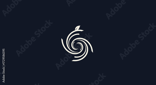 Abstract Swirling Vortex Design Graphic.