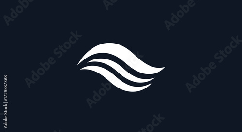 Abstract white wave lines flowing smoothly representing motion and fluidity.