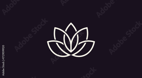 Elegant Lotus Flower Design Minimalist and Sophisticated.