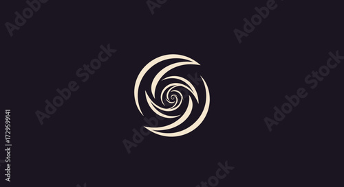 Abstract Swirl Design: A Captivating Circular Vortex.