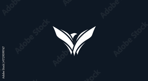 Abstract stylized eagle logo design vector.