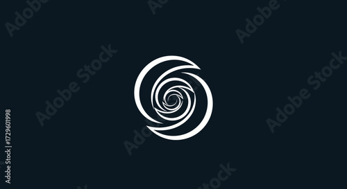Abstract spiral design circular pattern intricate swirl dynamic motion visual art graphic element.