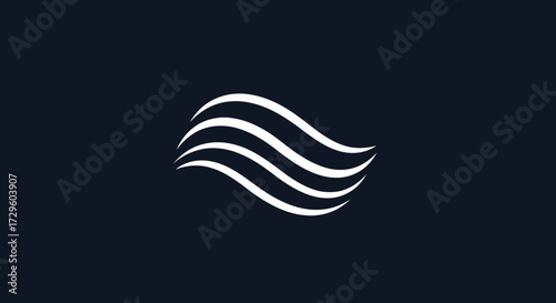 Abstract white wavy lines symbolizing flow and motion.