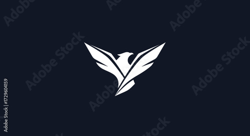 Stylized white phoenix bird logo with powerful spread wings.