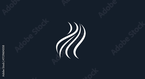 Elegant abstract white flowing lines symbolizing energy and movement.