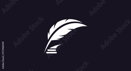 Elegant Quill Pen Symbol: A Symbol of Writing and Creativity.