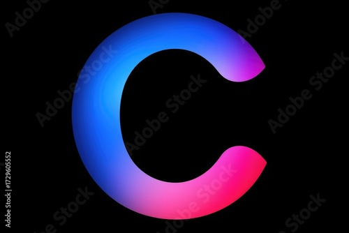 Wallpaper Mural gradient letter "c" logo with simple shape and high-contrast background Torontodigital.ca