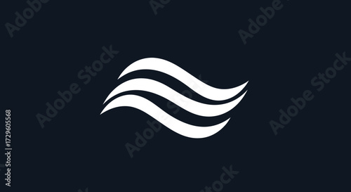Abstract white wavy lines on a dark background representing fluid motion and energy.