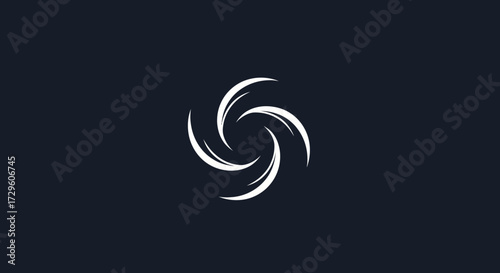 Abstract Swirl Design: A Minimalist Vortex of Motion and Energy.