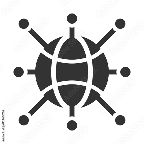 Network Icon Glyph Style. Vector Illustration Design