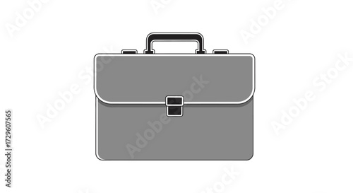 Stylized portfolio illustration offering representation of professional documents briefcase