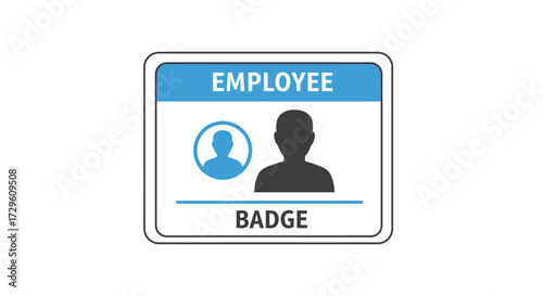Visual representation of an employee identification card showcasing professional attributes