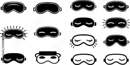 Eye sleep mask, Eye sleep mask silhouette, Sleep mask , Sleep mask silhouette, Sleeping mask, Sleeping mask clipart
