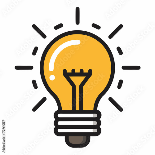 Inspiring lightbulb moment for creative solutions and innovation, shining with bright ideas and innovative thinking, perfect for business and education visuals