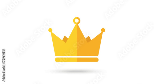 Stylized golden crown icon with simplistic design symbolizing royalty and power illustration
