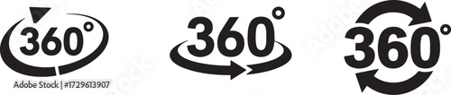 360 degree view vector illustration symbol rotation sign icon circle arrow