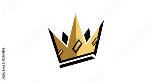 Golden crown illustration representing royalty and leadership with elegant design.