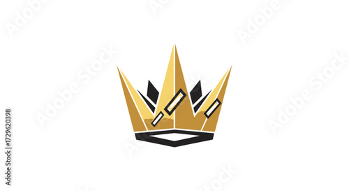 Golden Crown Emblem Symbol of Royalty and Power.