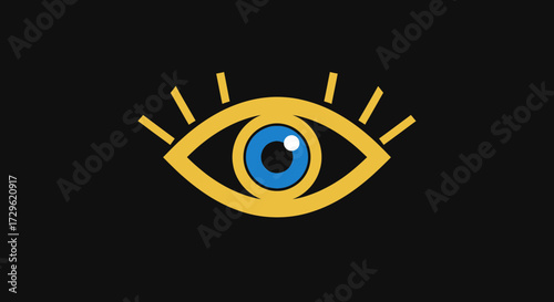 Eye Symbol Design Golden Eye Spiritual Symbol Eye of Providence Ancient Symbolism Visual Representation.