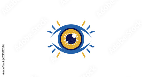Stylized Eye Logo with Radiant Elements.