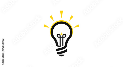 Stylized light bulb symbol representing bright ideas and innovation.