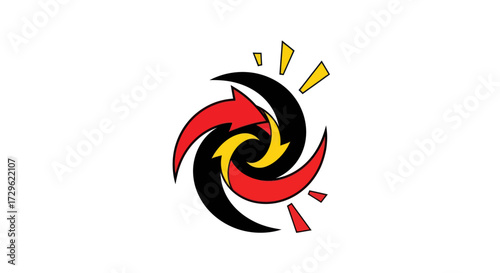 Dynamic Swirl of Energy: A Vibrant Symbol of Transformation and Innovation.