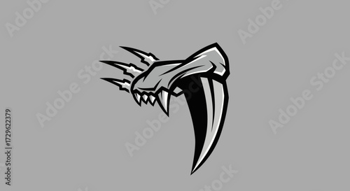 Fierce Predator Claw and Fang Emblematic Design.