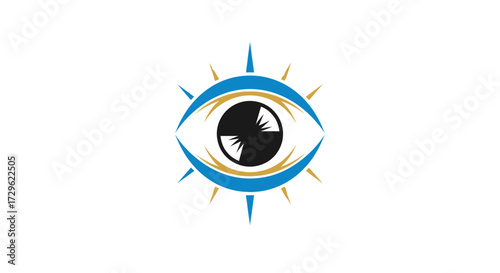 Eye logo design focused on vision insight and knowledge with a modern and creative style perfect for branding.