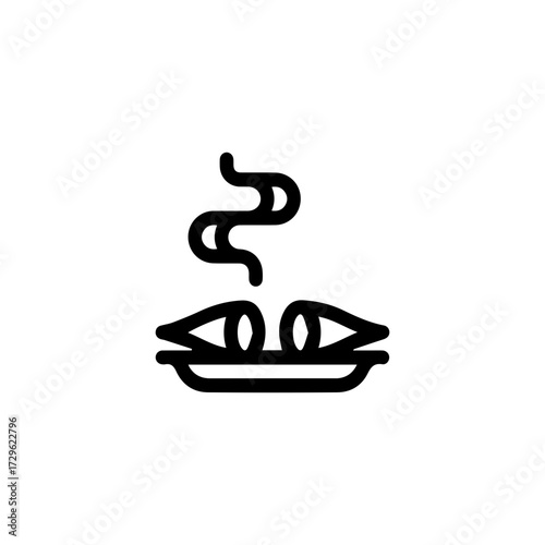Steaming Food Plate Icon