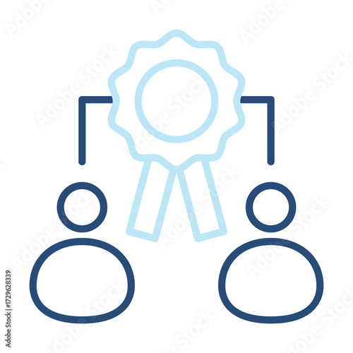 Competition Icon Color Outline Style. Vector Illustration Design