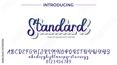 Standard - Elegant 3D Script Font with Handwritten Style for Modern Typography and Branding