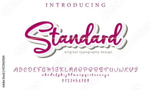 Standard - Elegant 3D Script Font with Handwritten Style for Modern Typography and Branding