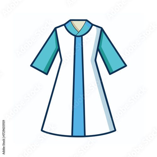 medical gown on white background