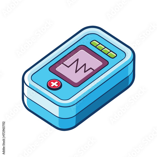 pulse oximeter on white background