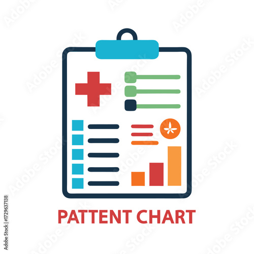 patient chart on white background