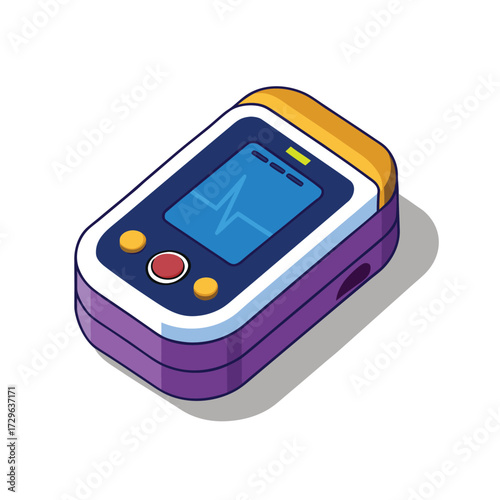 pulse oximeter on white background